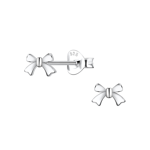 Wholesale Sterling Silver Bow Ear Studs  - JD22420