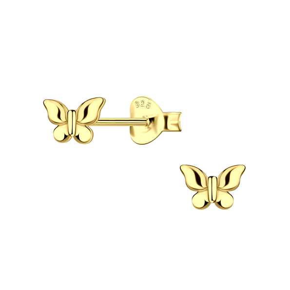 Wholesale Sterling Silver Butterfly Ear Studs - JD22048
