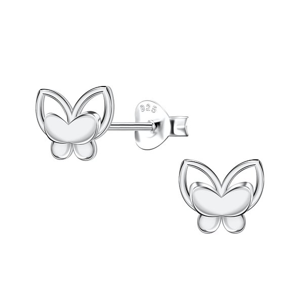 Wholesale Sterling Silver Butterfly Ear Studs  - JD22402