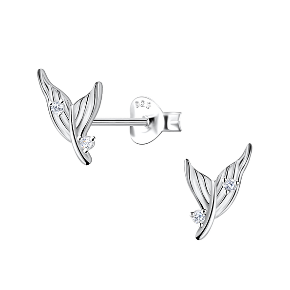 Wholesale Sterling Silver Mermaid Tail Ear Studs - JD23265