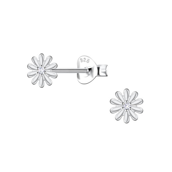 Wholesale Sterling Silver Flower Ear Studs - JD22011