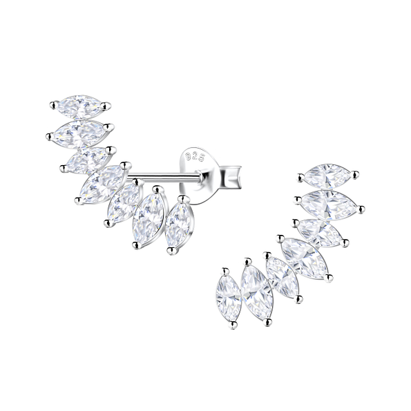 Wholesale Sterling Silver Geometric Ear Studs  - JD22432