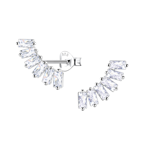 Wholesale Sterling Silver Geometric Ear Studs  - JD22433