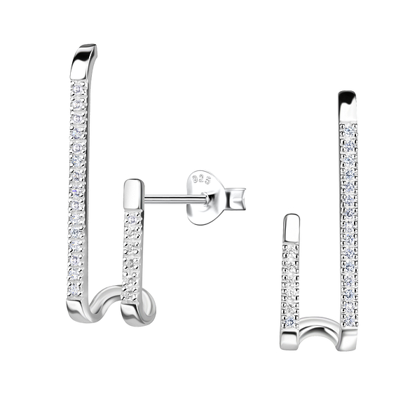 Wholesale Sterling Silver Geometric Ear Studs - JD22119