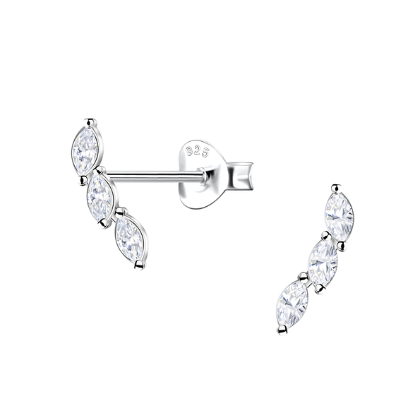 Wholesale Sterling Silver Geometric Ear Studs  - JD22442