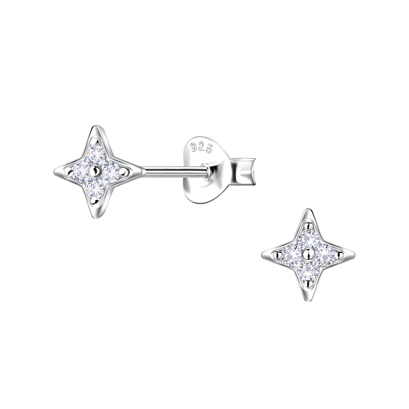 Wholesale Sterling Silver Star Ear Studs - JD22910