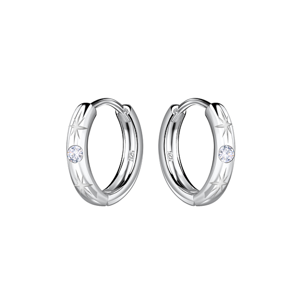 Wholesale 11mm Sterling Silver Huggie Earrings - JD22705