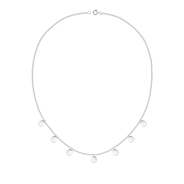 Wholesale Sterling Silver Round Necklace - JD22238