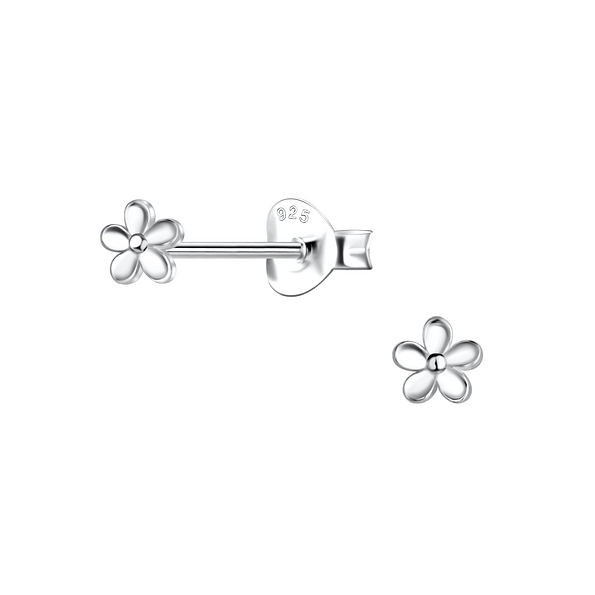 Wholesale Sterling Silver Flower Ear Studs - JD23124