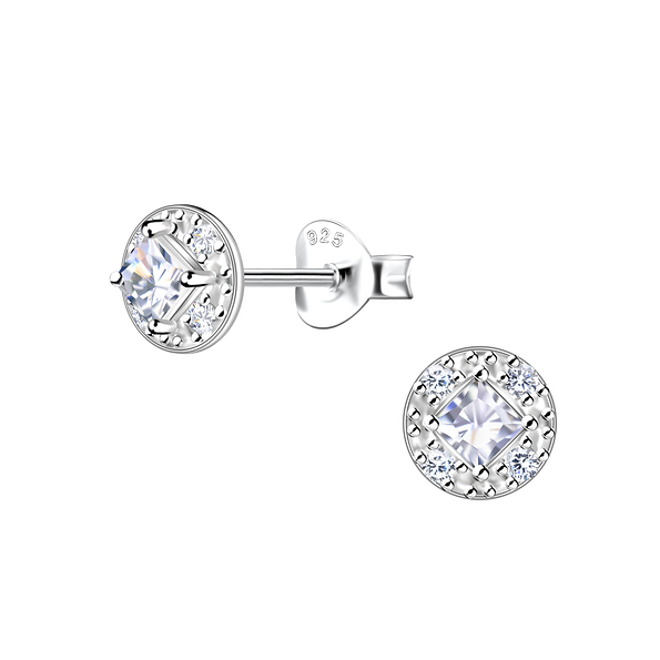 Wholesale Sterling Silver Geometric Ear Studs - JD22004