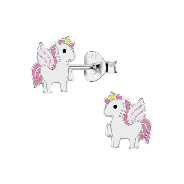 Wholesale Sterling Silver Unicorn Ear Studs - JD23205