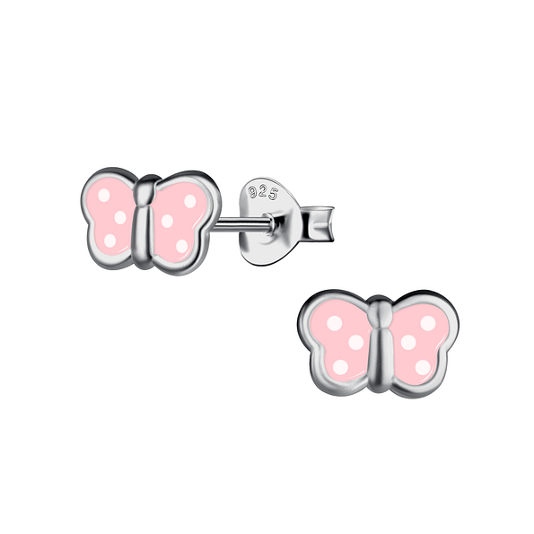 Wholesale Sterling Silver Butterfly Ear Studs - JD21718