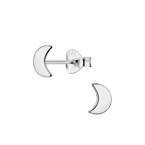 Wholesale Sterling Silver Moon Ear Studs - JD23206