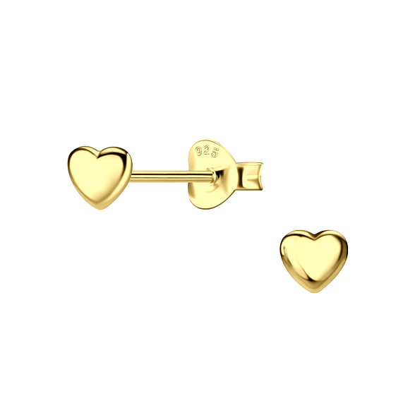 Wholesale Sterling Silver Heart Ear Studs - JD23101