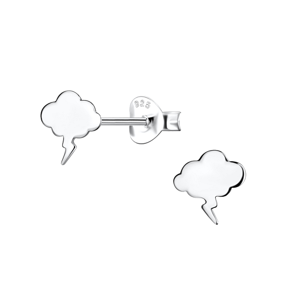 Wholesale Sterling Silver Thunderstrom Ear Studs - JD20959 Wholesale Sterling Silver Thunderstrom Ear Studs - JD20959
