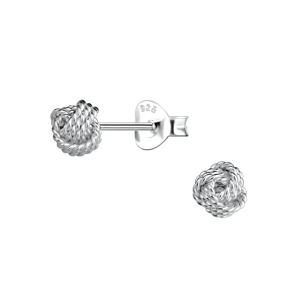 Wholesale Sterling Silver Knot Ear Studs - JD23007