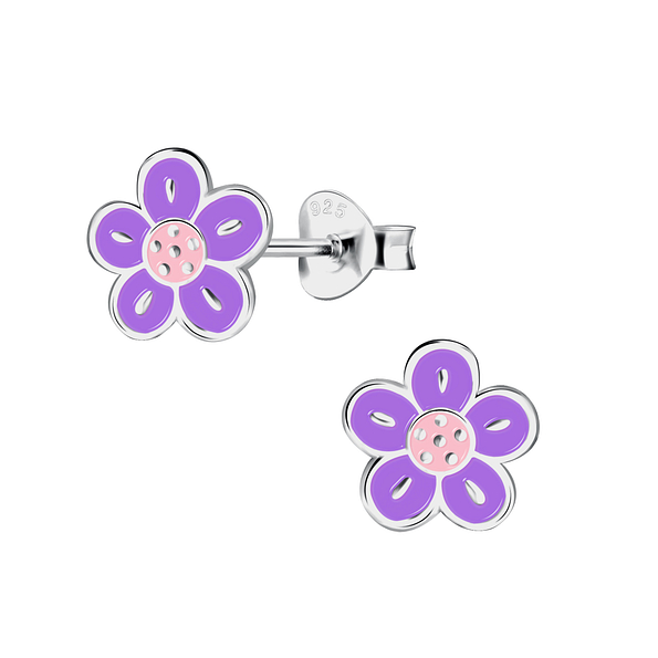 Wholesale Sterling Silver Flower Ear Studs - JD23155