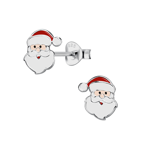 Wholesale Sterling Silver Santa Claus Ear Studs - JD21725