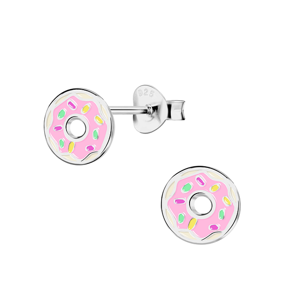 Wholesale Sterling Silver Donut Ear Studs - JD23002