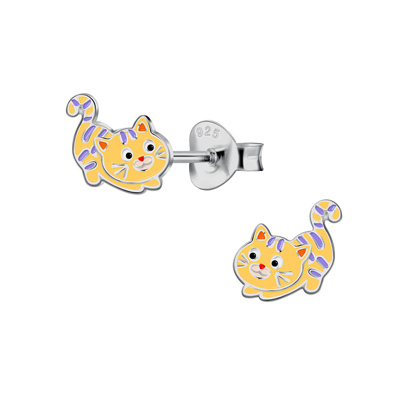 Wholesale Sterling Silver Cat Ear Studs - JD22275
