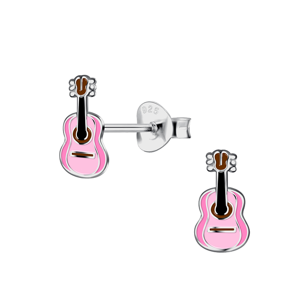 Wholesale Sterling Silver Guitar Ear Studs - JD21734