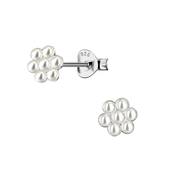 Wholesale Sterling Silver Flower Ear Studs - JD22227