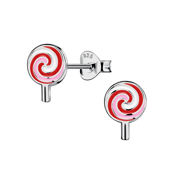 Wholesale Sterling Silver Lollipop Ear Studs - JD21737