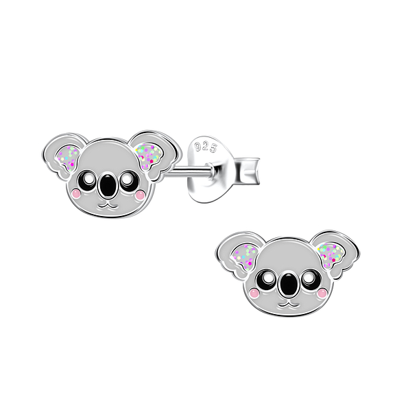 Wholesale Sterling Silver Koala Ear Studs - JD22033