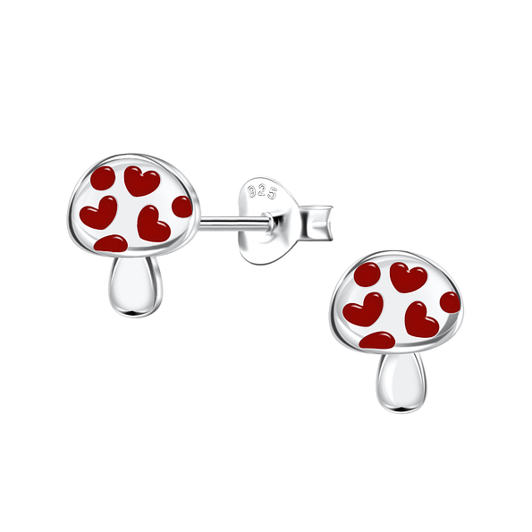 Wholesale Sterling Silver Mushroom Ear Studs - JD22161