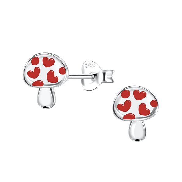 Wholesale Sterling Silver Mushroom Ear Studs - JD22159