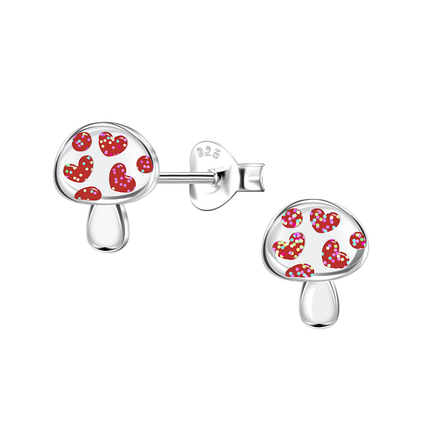 Wholesale Sterling Silver Mushroom Ear Studs - JD22160
