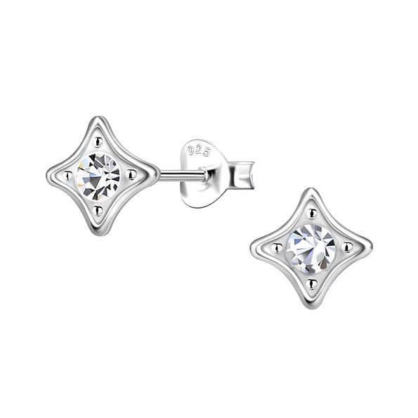 Wholesale Sterling Silver Geometric Ear Studs - JD22171