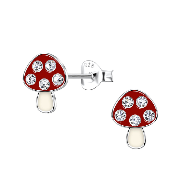 Wholesale Sterling Silver Mushroom Ear Studs - JD22153