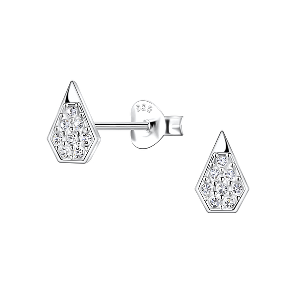 Wholesale Sterling Silver Geometric Ear Studs - JD23350