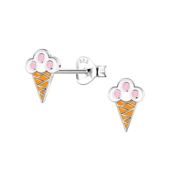 Wholesale Sterling Silver Ice Cream Ear Studs - JD22416