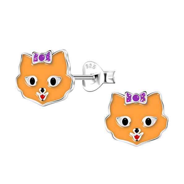 Wholesale Sterling Silver Cat Ear Studs  - JD23357