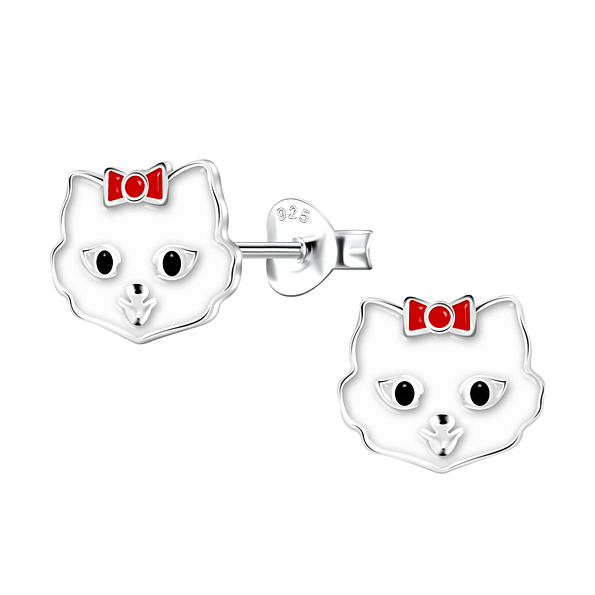 Wholesale Sterling Silver Cat Ear Studs - JD23181