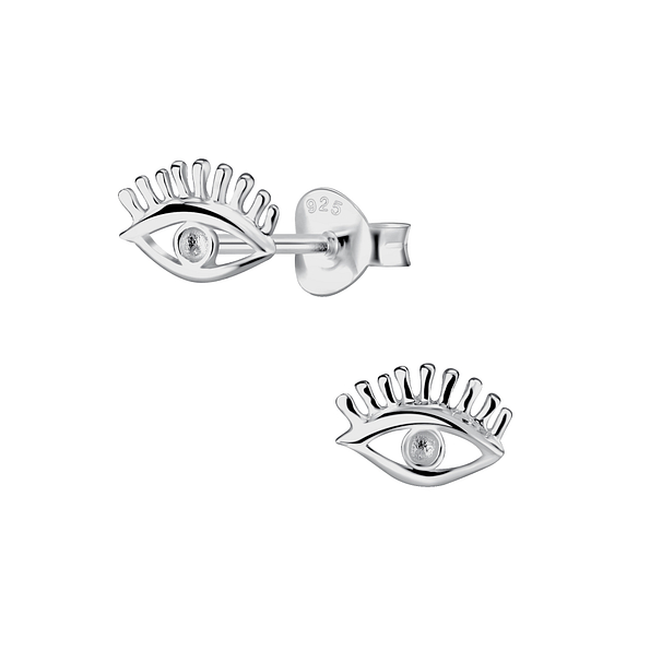 Wholesale Sterling Silver Evil Eye Ear Studs - JD23202