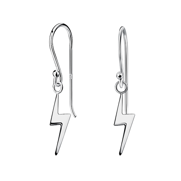 Wholesale Sterling Silver Lightning Bolt Earrings - JD23244