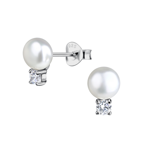 Wholesale Sterling Silver Double Round Ear Studs - JD22203