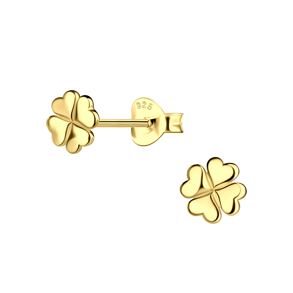 Wholesale Sterling Silver Clover Ear Studs - JD22213