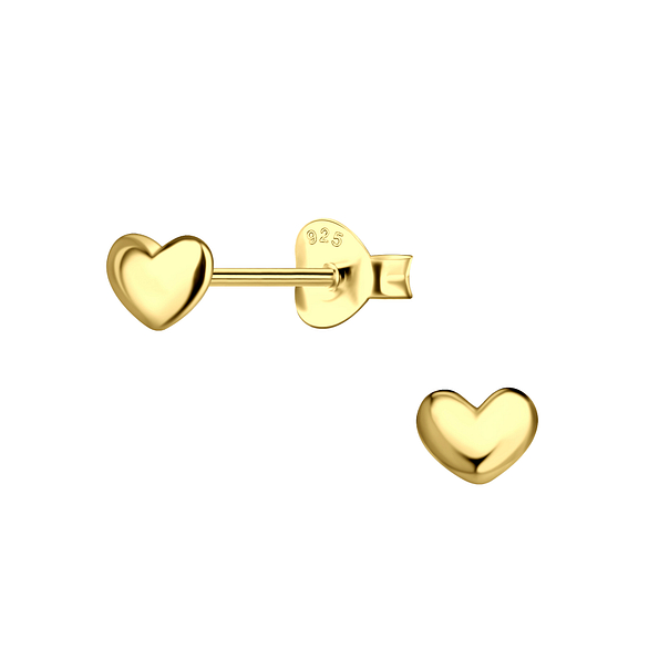 Wholesale Sterling Silver Heart Ear Studs - JD21197