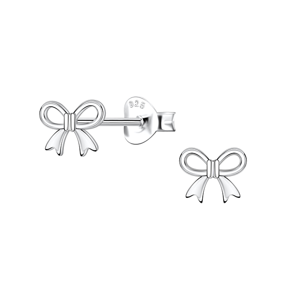 Wholesale Sterling Silver Bow Ear Studs  - JD22398