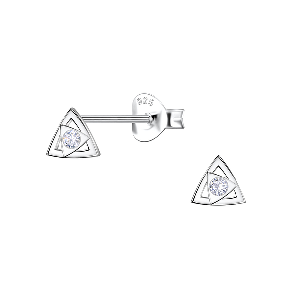 Wholesale Sterling Silver Geometric Ear Studs - JD22683