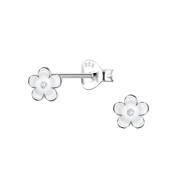 Wholesale Sterling Silver Flower Ear Studs - JD22660