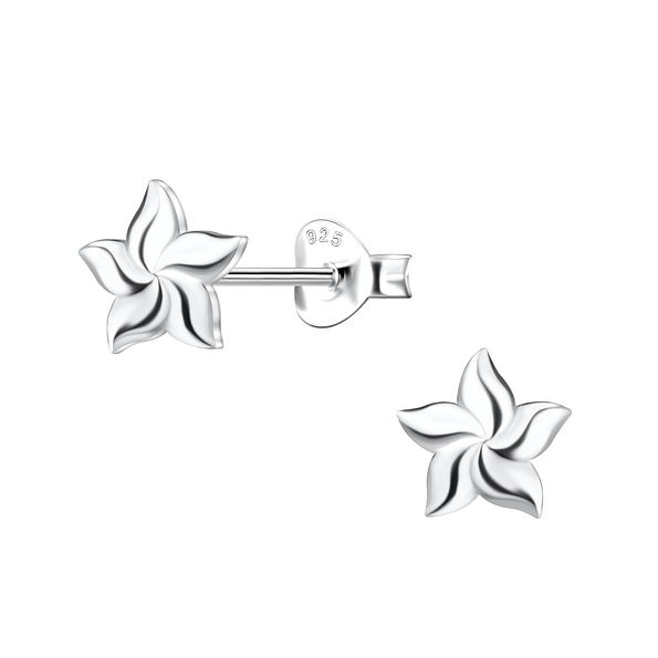 Wholesale Sterling Silver Starfish Ear Studs - JD23273