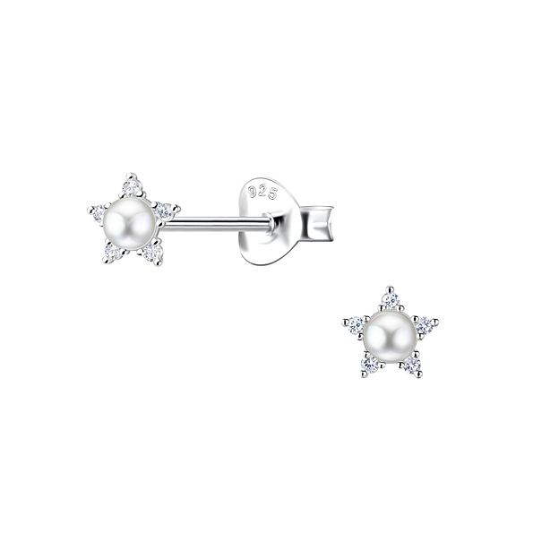 Wholesale Sterling Silver Star Ear Studs - JD23287