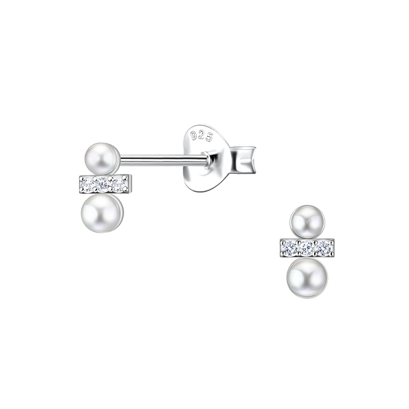 Wholesale Sterling Silver Geometric Ear Studs - JD23290