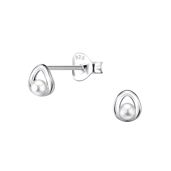 Wholesale Sterling Silver Geometric Ear Studs - JD23303