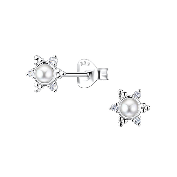 Wholesale Sterling Silver Sun Ear Studs - JD23304
